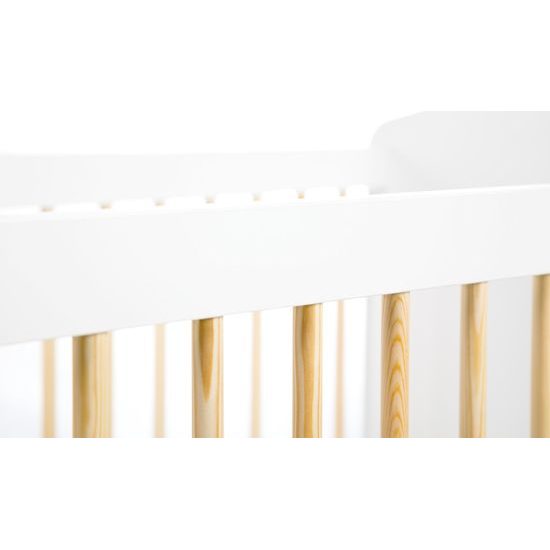 Dětská postýlka Klups Karolina II bílá+borovice