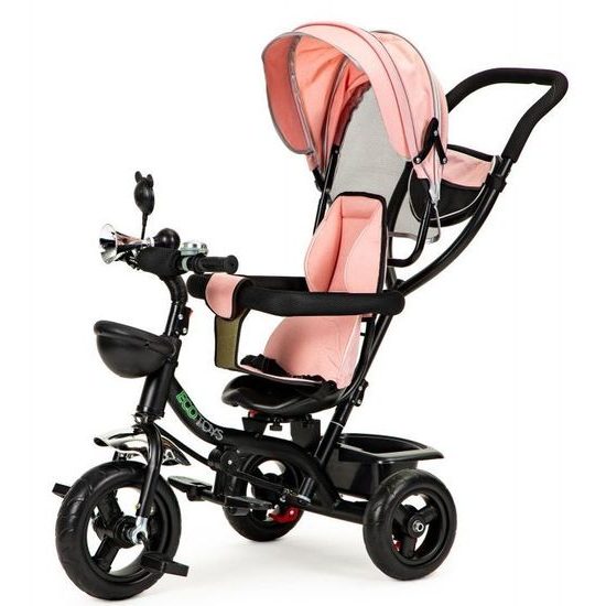 Ecotoys dětská tříkolka s otočným sedadlem Trike 2v1 růžová