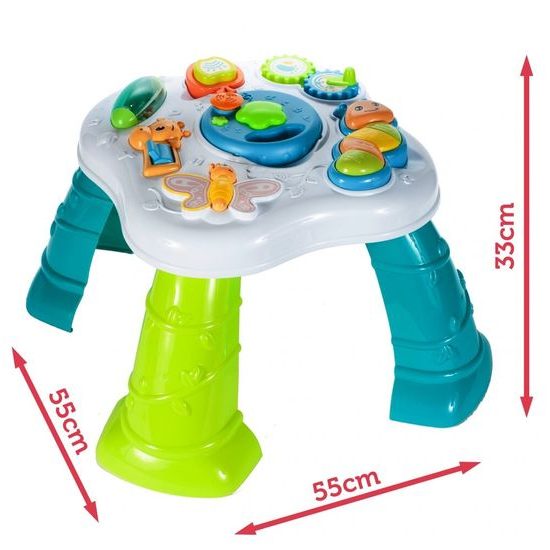 Edukační stoleček se světly a zvuky Baby Table 2v1 modrý