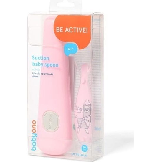 BABYONO Lžička silikonová s obalem 6 m+ 1ks