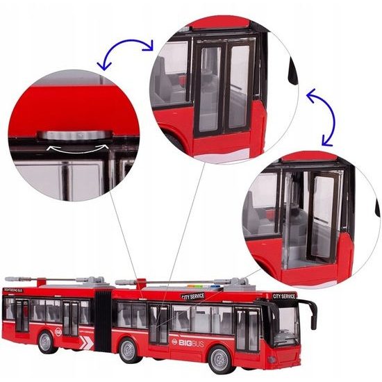 Dětský trolejbus se světlem a zvuky City Bus 1:16