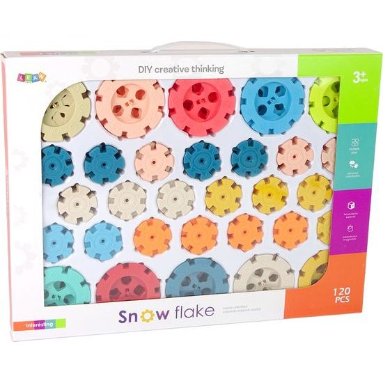 Stavební kostky ve tvaru vloček 120 ks