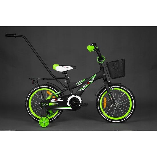 Mexller dětské kolo BMX 16" s vodící tyčí černozelené