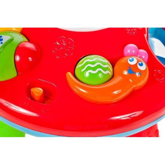 Edukační stoleček s piankem a zvuky 2v1 Housenka