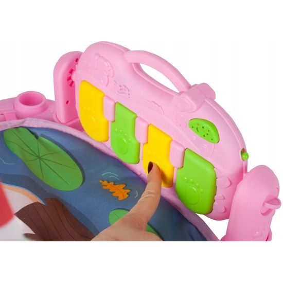 Hrací deka s piankem Harmonika růžová