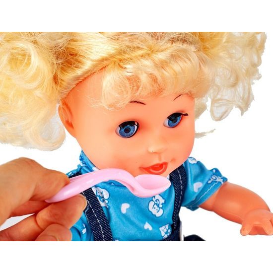 Mluvící panenka s oblečením a pejskem My Baby 32 cm