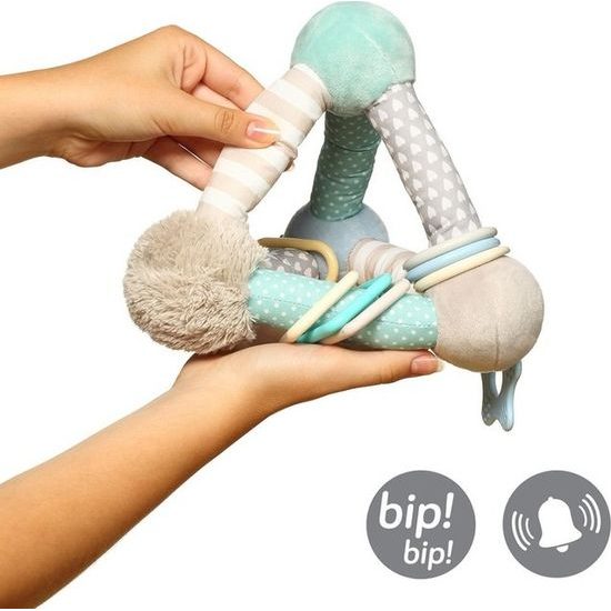 Baby Ono Edukační hračka pyramida Tiny Yoga triangl modrá