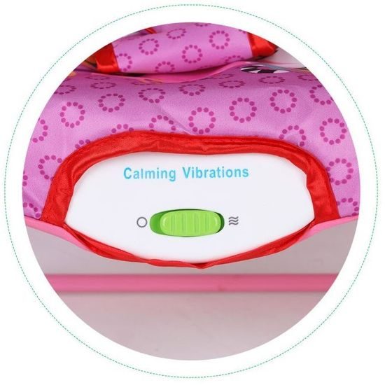 Ecotoys kojenecké lehátko 3v1 s vibracemi Baby Calm růžové