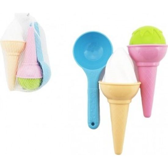 Formičky Bábovky na písek - zmrzlina 3ks