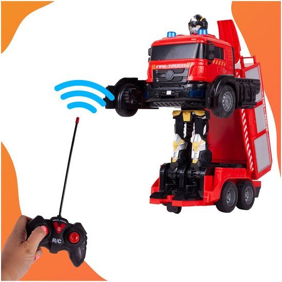 Robot transformer - požární auto 2v1 Fire Truck na dálkové ovládání