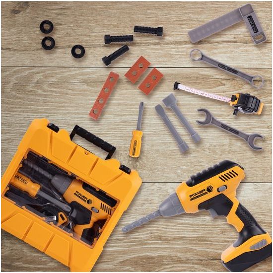 Dětské nářadí s vrtačkou na baterie v kufříku Power Tools