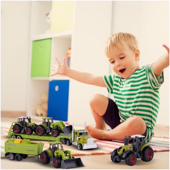 Souprava zemědělských strojů a zvířátek Farmer Set