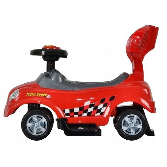 Odrážedlo Super Coupe s vodící tyčí 3v1 červené