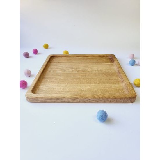 Dřevěný tác - obdélníkový (20 x 35 cm)