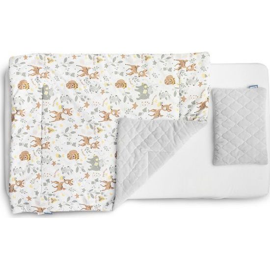 Sada do postýlky plyš/karo Lesní zvířátka