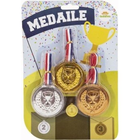 Medaile se šňůrkou 3ks