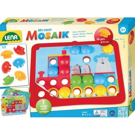 Mozaika klobouček doprava - hladký 36ks + předlohy 7ks pro nejmenší