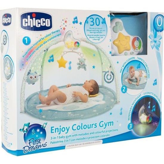 ROZBALENO Chicco hrací deka s projekcí a melodiemi modrá