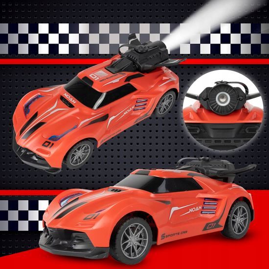 Autíčko na dálkové ovládání s kouřovým efektem Speed X 1:20 červené