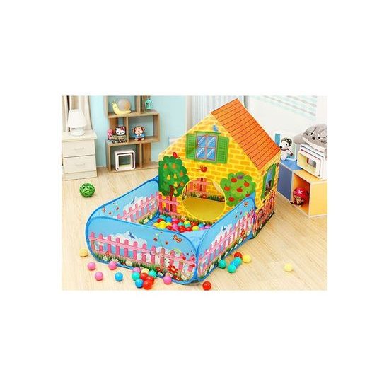 Ecotoys dětský stan Farma se suchým bazénem