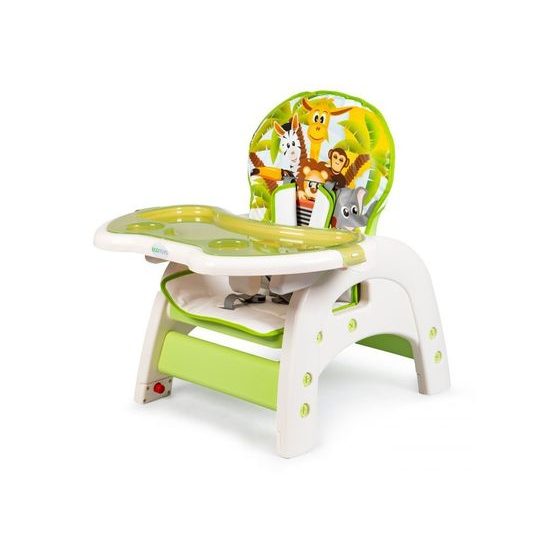 Ecotoys jídelní židlička 2v1 Jungle zelená
