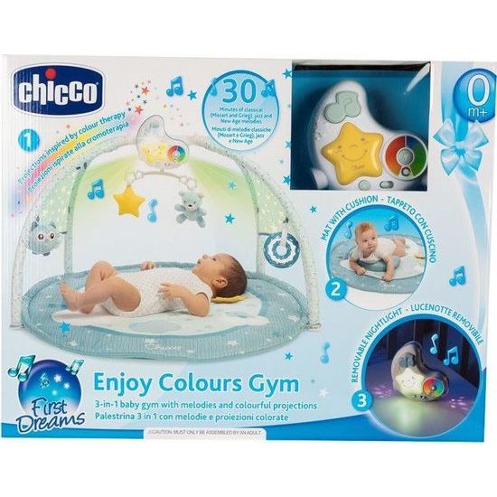 ROZBALENO Chicco hrací deka s projekcí a melodiemi modrá