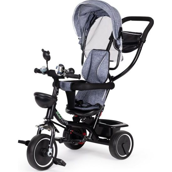 Ecotoys dětská tříkolka s otočným sedadlem Trike 2v1 šedá