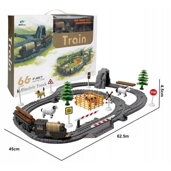 Doris vláčkodráha na baterie s příslušenstvím 66 dílků Electric Train