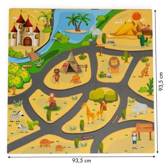 Ecotoys pěnová puzzle hrací deka Zvířátka 93 x 93 cm