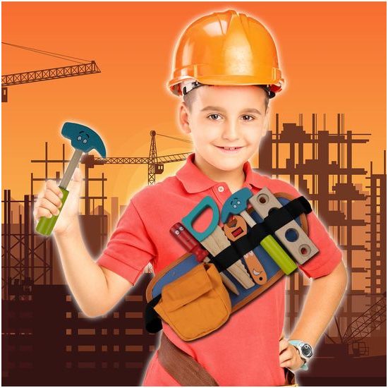 Sada dětského dřevěného nářadí s opaskem Malý opravář