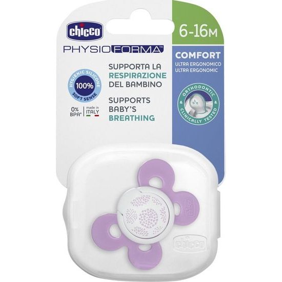 Chicco Physio silikon Comfort růžová Girl 1 ks