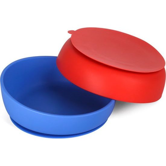 Doidy Cup Silikonový talíř s přísavkou - červená