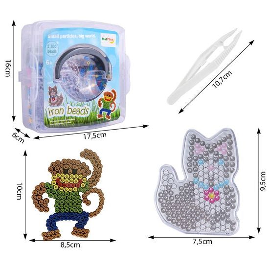 Korálky na žehlenie Zvieratká 2000 kusov