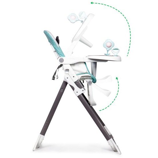 Ecotoys jídelní židlička 2v1 Sobík tyrkysová