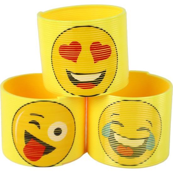 Dětská pružina žlutá s emotikony