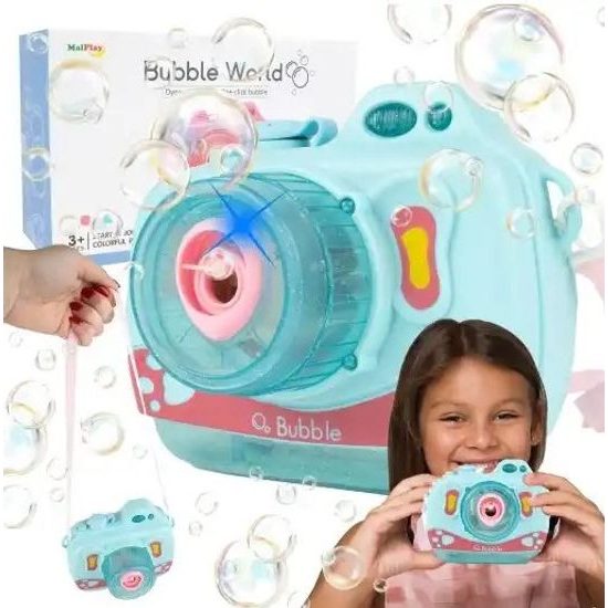Bublifuk na baterie fotoaparát Bubble Cam modrý