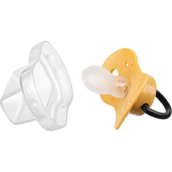 Dudlík silikonový 12m+, zlaté hvězdičky