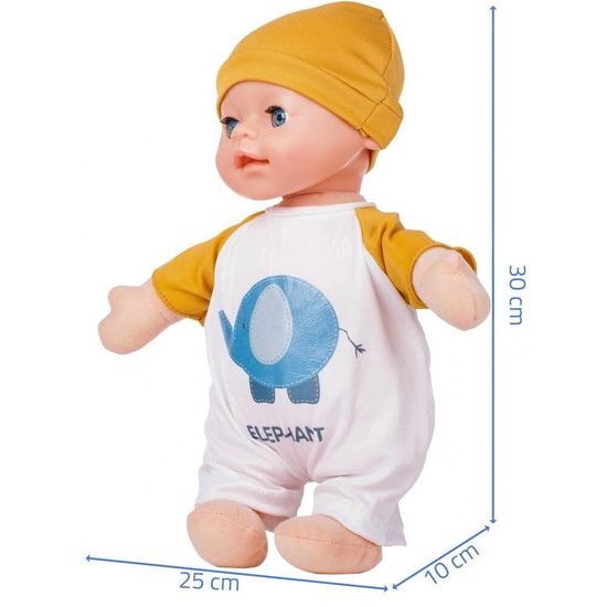 Plyšová mluvící panenka s oblečením Baby Elephant 30 cm