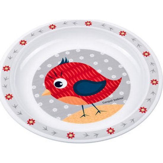 CANPOL babies Plastový talíř CUTE ANIMALS ptáček