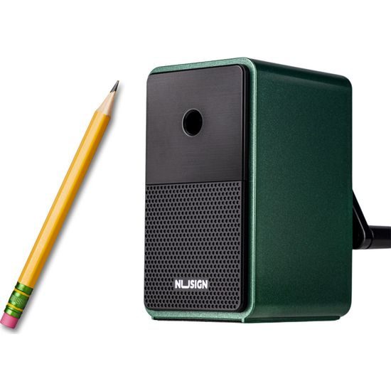 Strouhátko na tužky s kličkou, se zásobníkem a nastavitelným ostřím, zelená