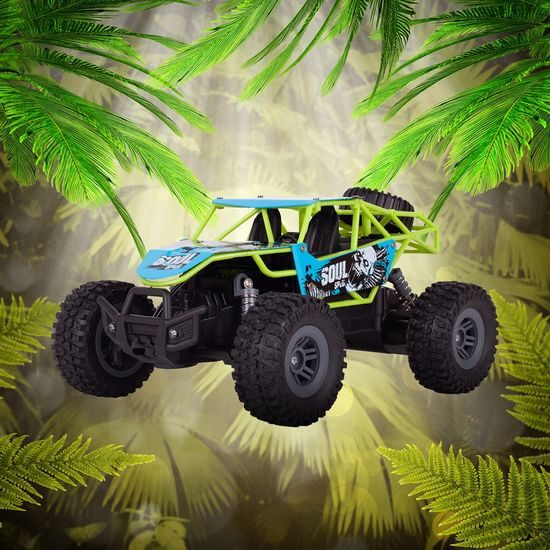 Terénní auto na dálkové ovládání Mountain Champion 1:18 modro-zelené