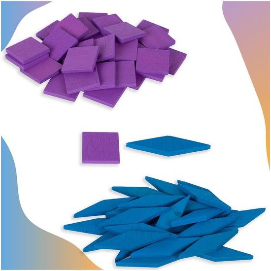 Dřevěné puzzle pro děti Pattern Blocks 155 dílků