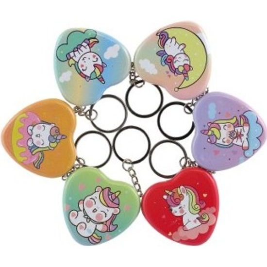 Přívěsek/Krabička srdce, jednorožec - mix barev