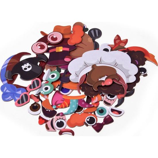 Magnetické puzzle veselé tváře 55 ks
