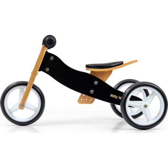 Dětské multifunkční odrážedlo kolo 2v1 Milly Mally JAKE Classic Black