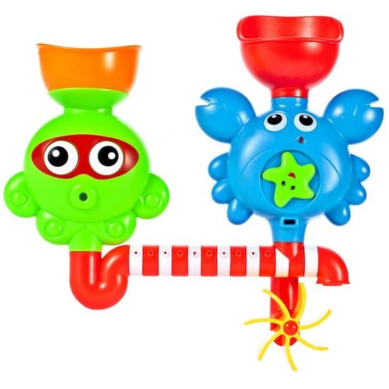 Chobotnice s krabem a kolovrátkem pro děti do vany Tubs Crab