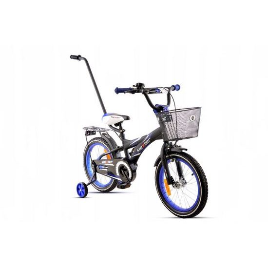 Mexller dětské kolo BMX 16" s vodící tyčí černomodré