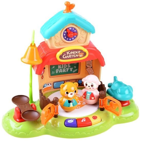 Huile Toys multifunkční domeček pro nejmenší se zvuky Jesličky