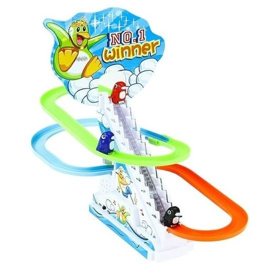 Dětská hra na baterie tučnáci na tobogánu Funny Penquin