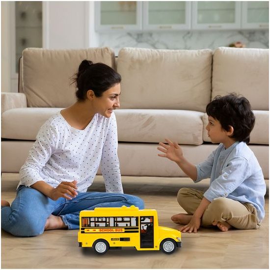 Dětský autobus se světlem a zvuky School Bus 1:20